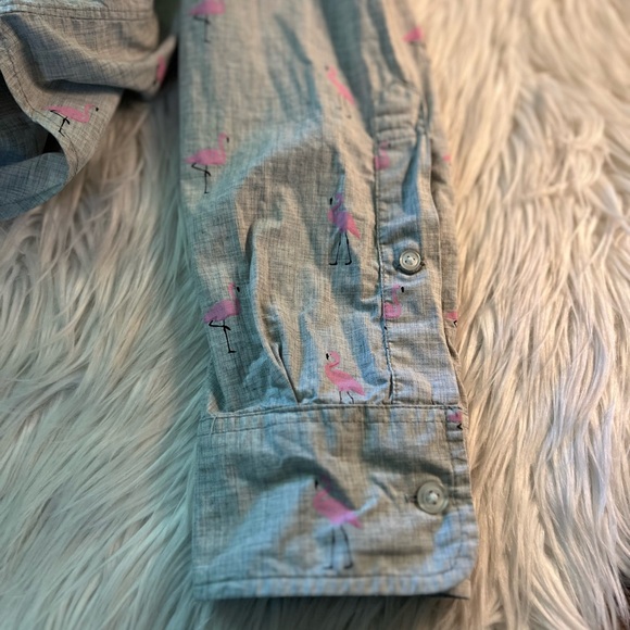 BONOBOS 🦩pink flamingo coastal beach slim fit long sleeve shirt - Picture 8 of 8